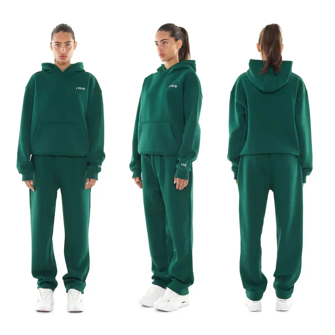 OPEN LEG JOGGER DARK GREEN