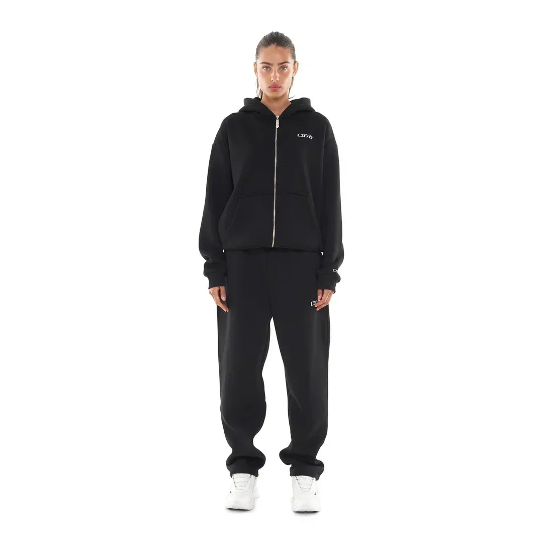 OPEN LEG JOGGER BLACK