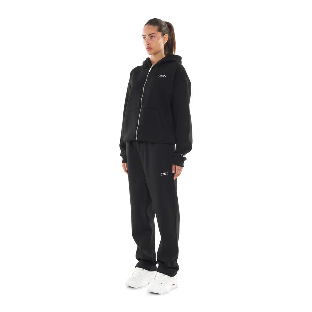 OPEN LEG JOGGER BLACK