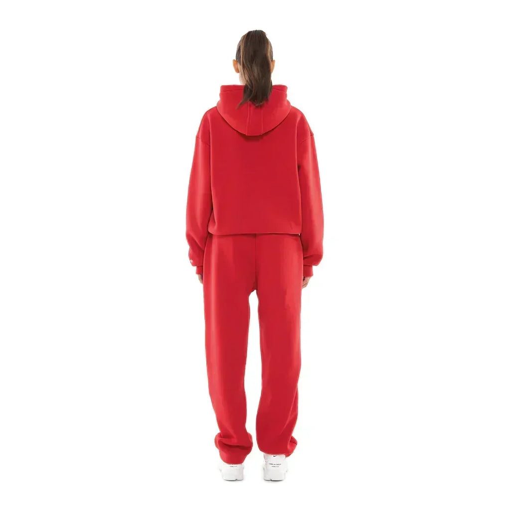 OPEN LEG JOGGER RED