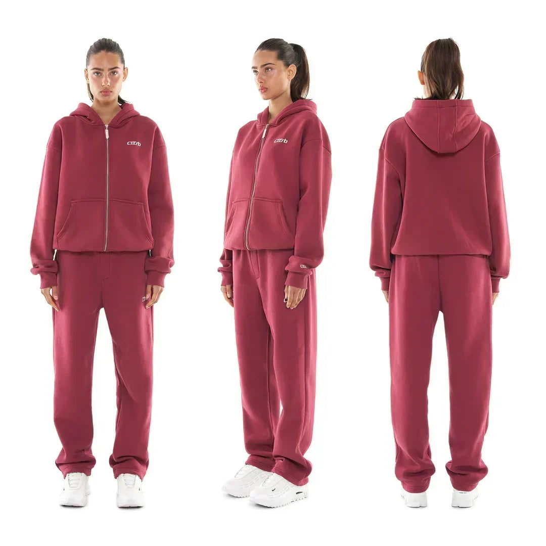OPEN LEG JOGGER RICH RED
