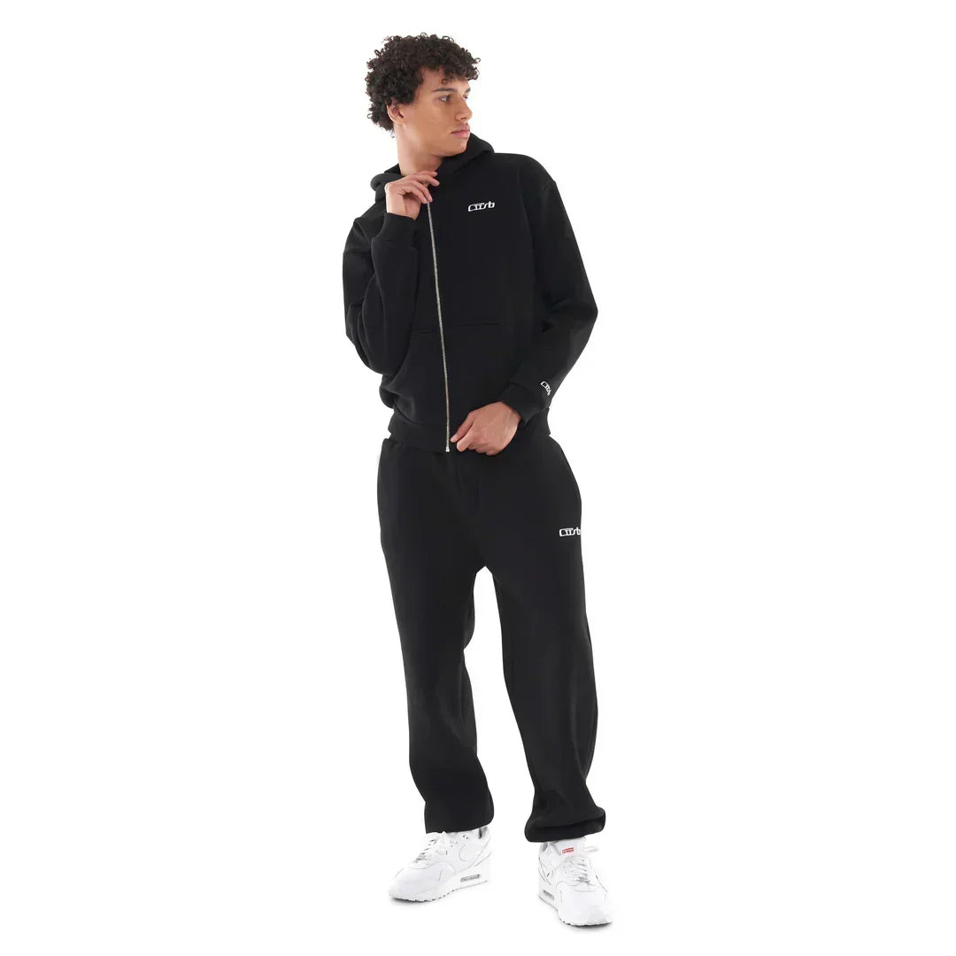 OPEN LEG JOGGER BLACK